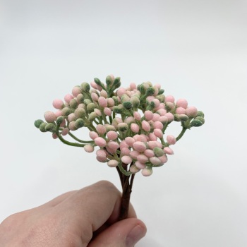 Artificial Foliage Stems - Pink Pearl Buds