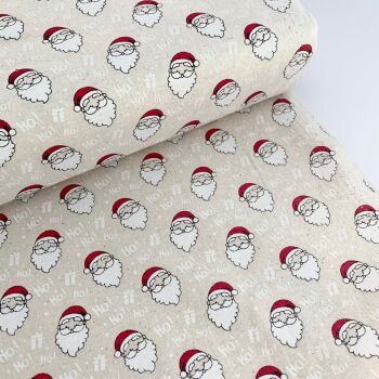 REMNANT 25CM X 110CM  John Louden Fabrics - 100% Cotton Scandi Print - Mini Santas