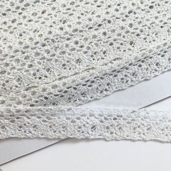Crotchet Cotton Lace Edge 25mm - White