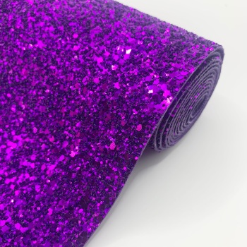 Premium Chunky Glitter Fabric - Purple