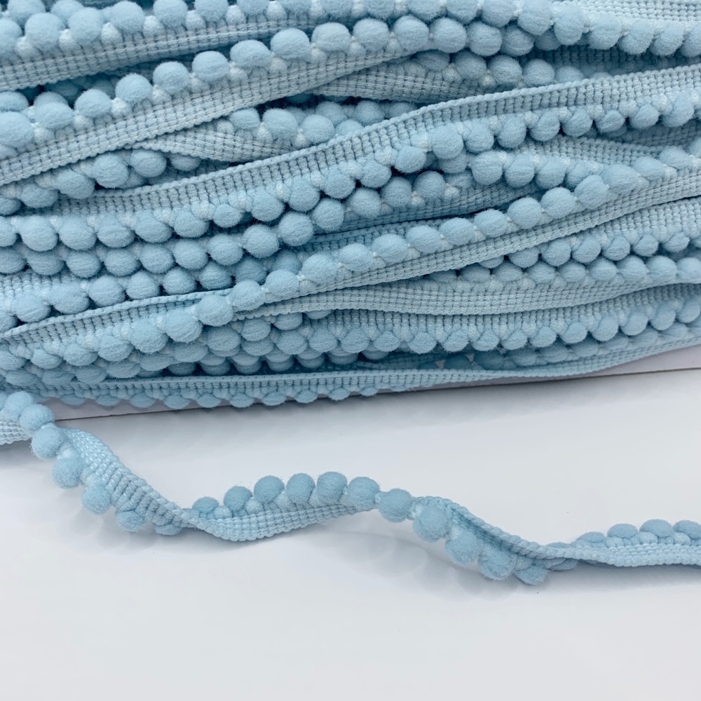 Mini Pom Pom Trim - Pale Blue