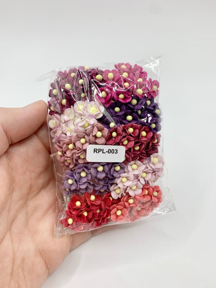 Mixed Red and Purple Bundle - Mulberry Paper Flower Miniature Sweetheart Bl