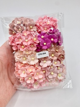 Mixed Pinks Mulberry Paper Flower Sweetheart Blossoms