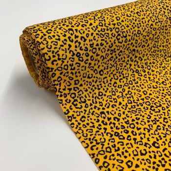 REMNANT 30CM X 110CM  - Rose and Hubble - Gold Animal Print