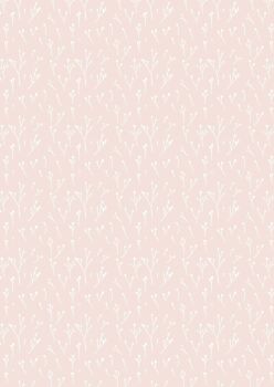 REMNANT 70CM X 110CM Lewis and Irene - Heart of Summer - Scattered Seeds on Pink