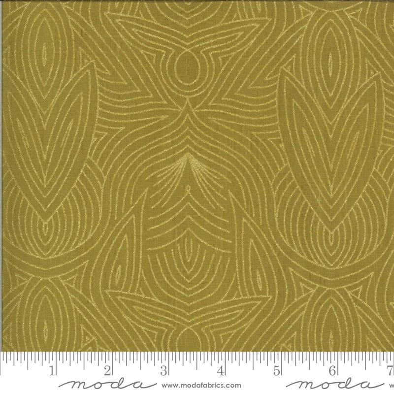 REMNANT 45CM X 110CM Moda Fabrics - Art Nouveau Umber