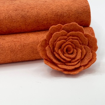 Trippin Terracotta Wool Blend Felt