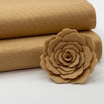 Beige Wool Blend Felt