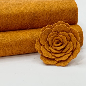 Pumpkin Spice Wool Blend Felt