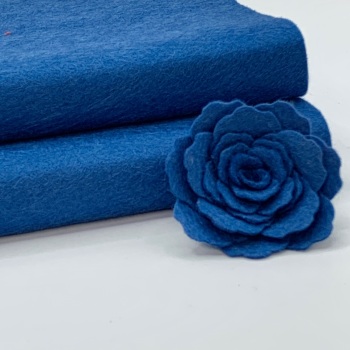  Deep Sea Blue Wool Blend Felt