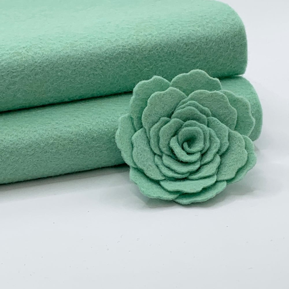 <!--075--> Groovy Green Wool Blend Felt