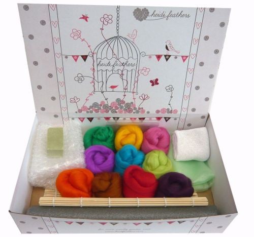 Wet Felting Kit - Bright Merino Colours