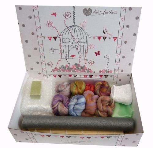 Wet Felting Kit - Dyed Bamboo and Merino Mix