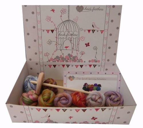 Starter Hand Spinning Kit - Bamboo and Merino Mix Wool