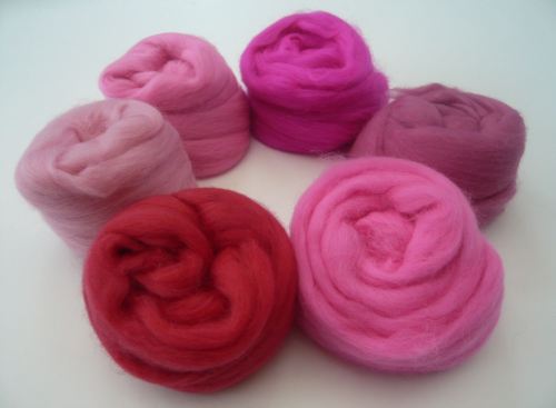 Pink Shades Packs - Merino Wool Tops