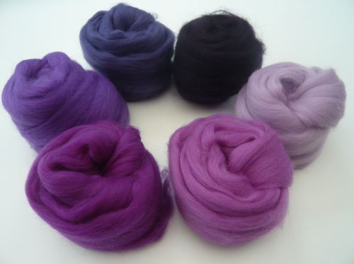 Purple Shades Packs - Merino Wool Tops