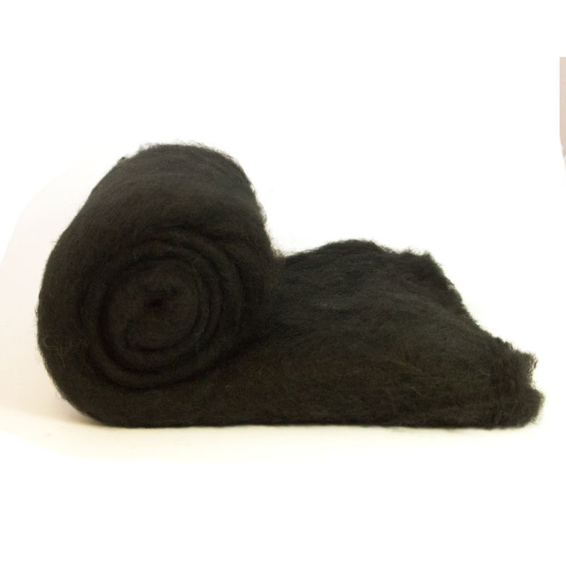 Dyed Wool Batt - Black