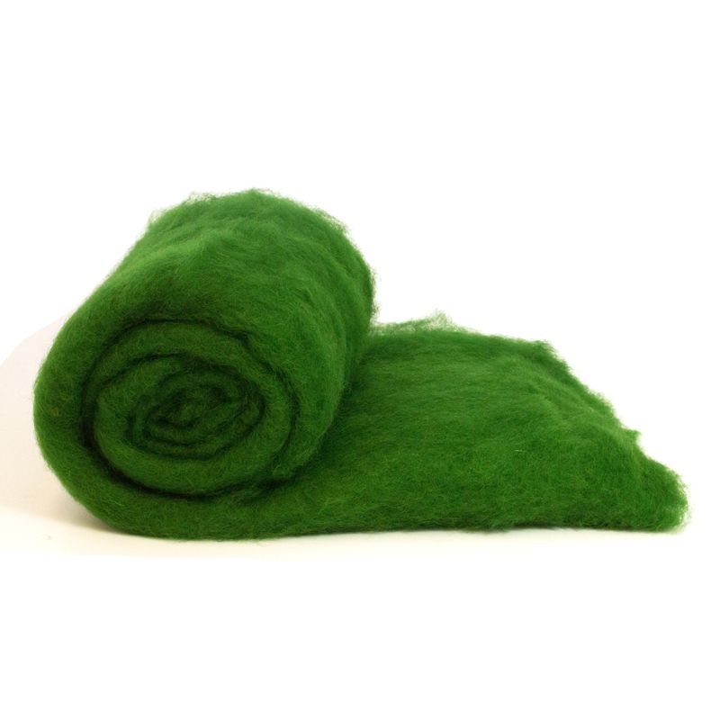 Dyed Wool Batt Green