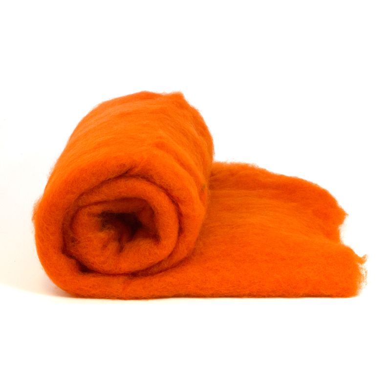Dyed Wool Batt Orange