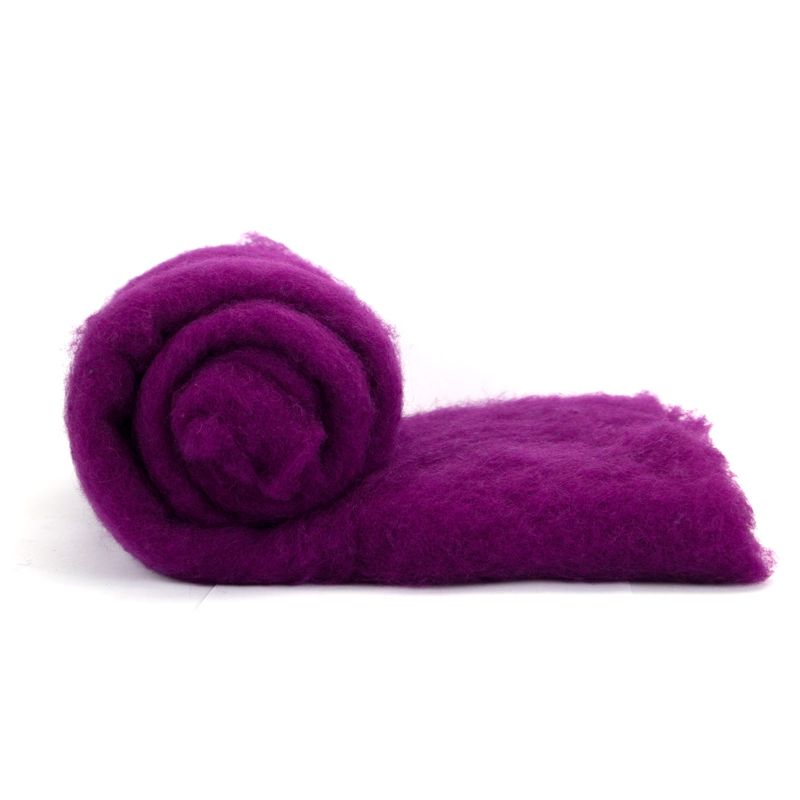 Dyed Wool Batt Purple