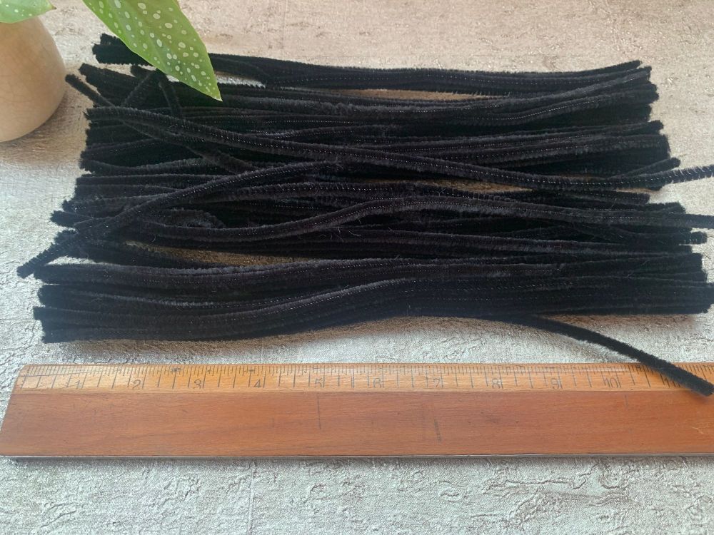 Long Pipe Cleaners - Black