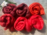 'Ravishing Reds' - Merino Wool Tops Shades