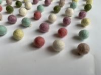 Handmade Felt Balls 1cm - Pastels 