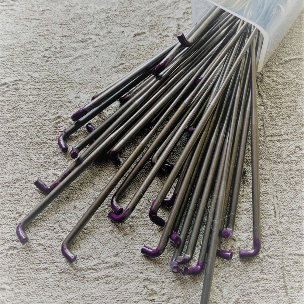 Twisted / Spiral Needles - 38G Purple tip