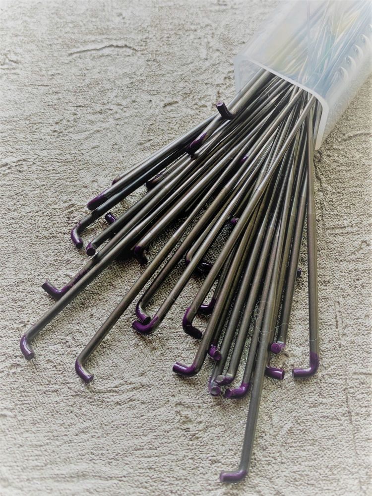 Twisted / Spiral Needles - 38G (Purple tip)