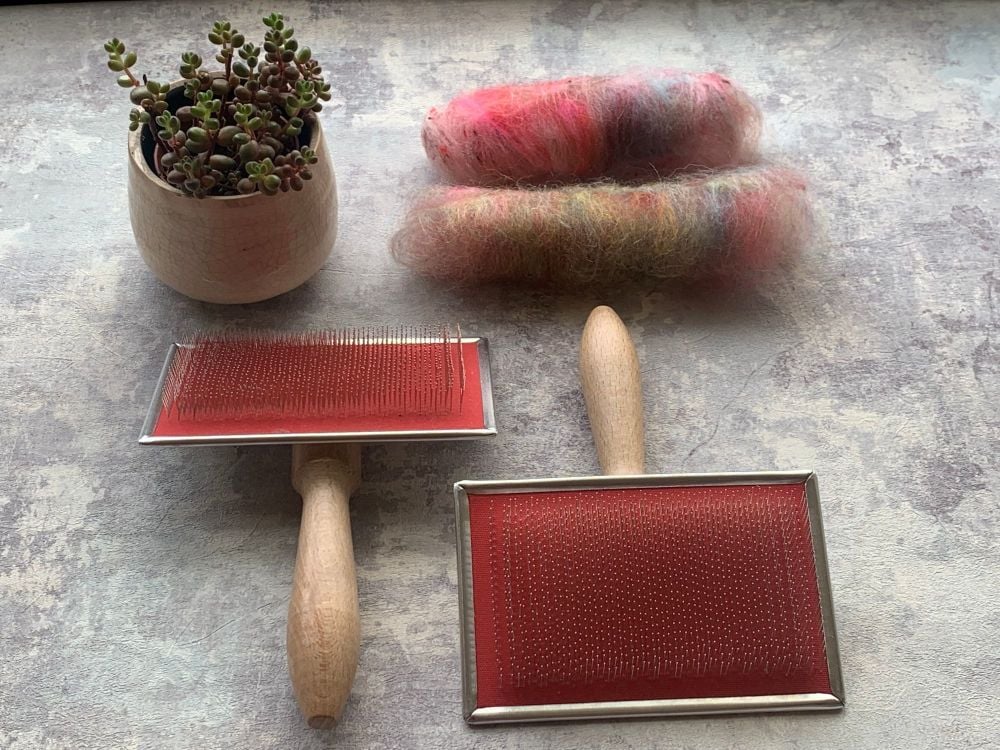 Hand Carders (Pair). 72 Point Carders - for wool or silk
