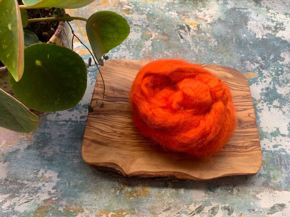 Tussah Silk Tops / Fibre - Orange
