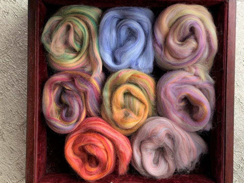 'Bamboo Ripple Mix' Dyed Bamboo and Merino Mixed Wool - 8 Different Colour 