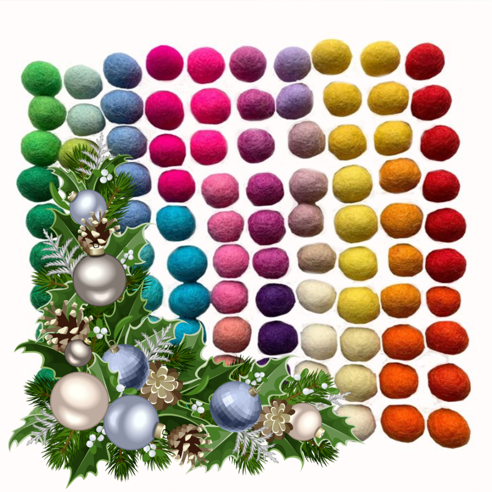 <!-- 017 -->Handmade Wool Felt Balls