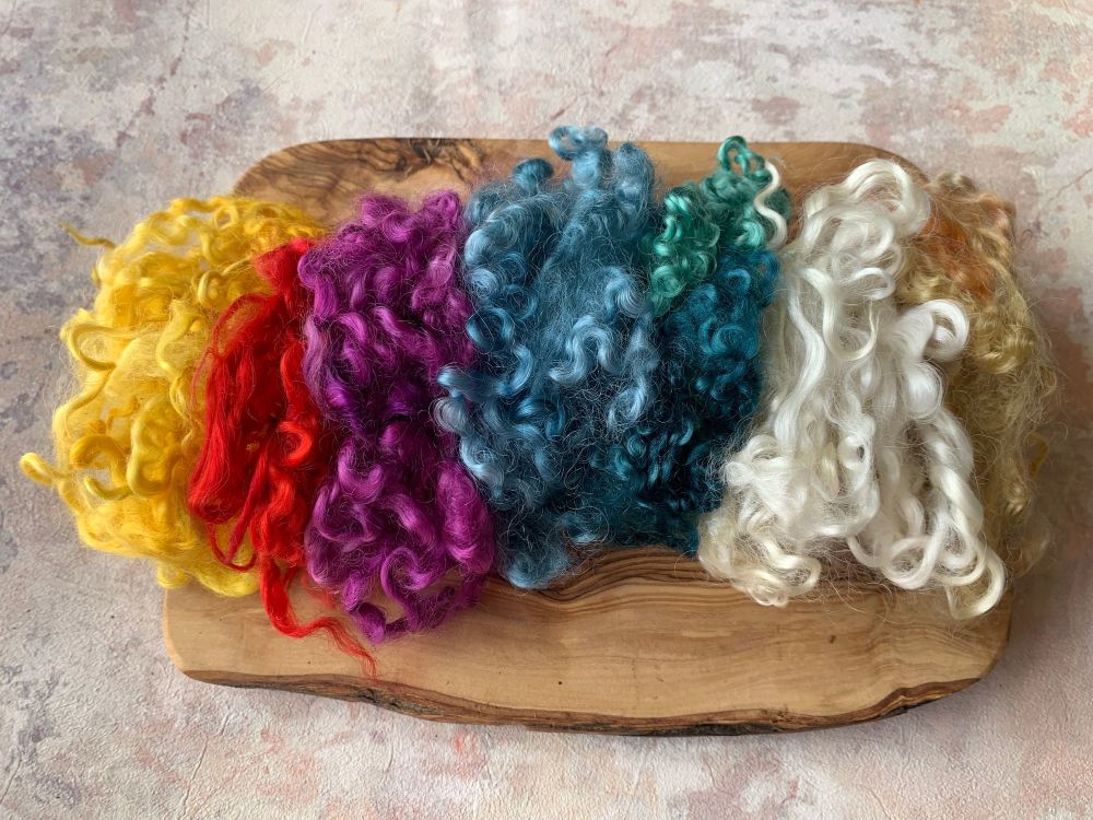 Dyed Curly Locks 7 Colour Mix
