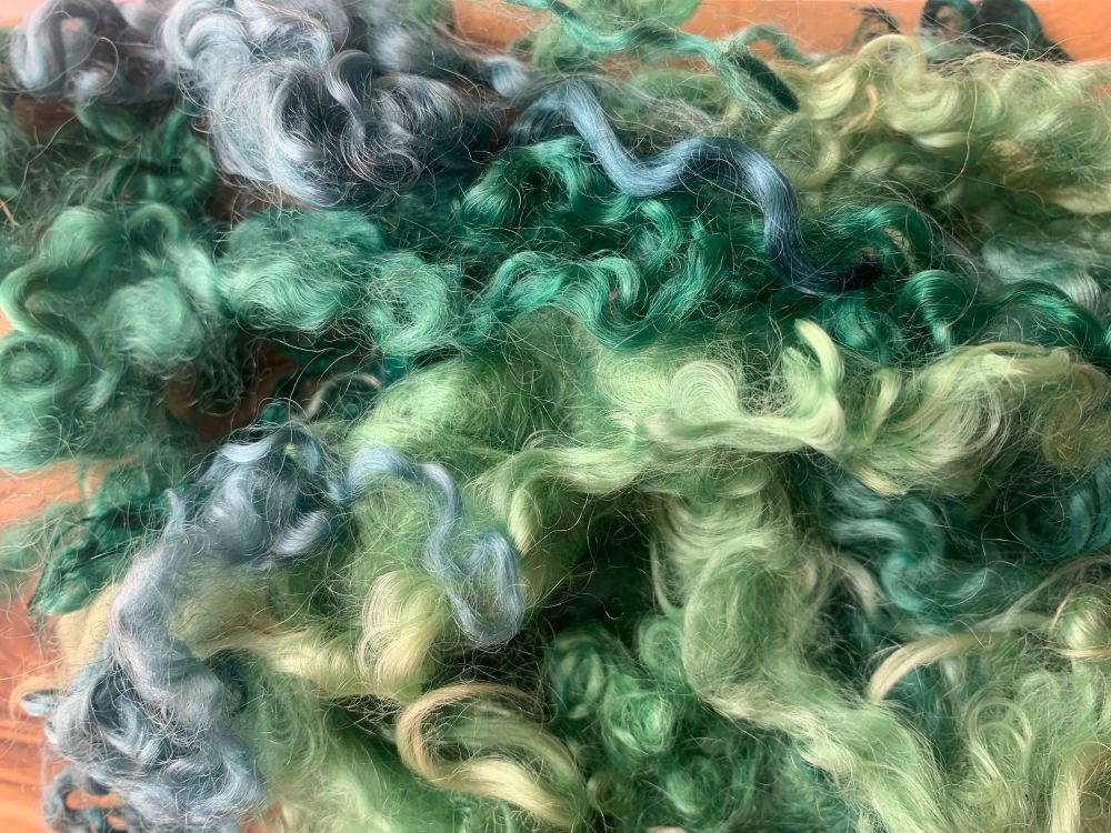 Dyed Curly Locks - Greens
