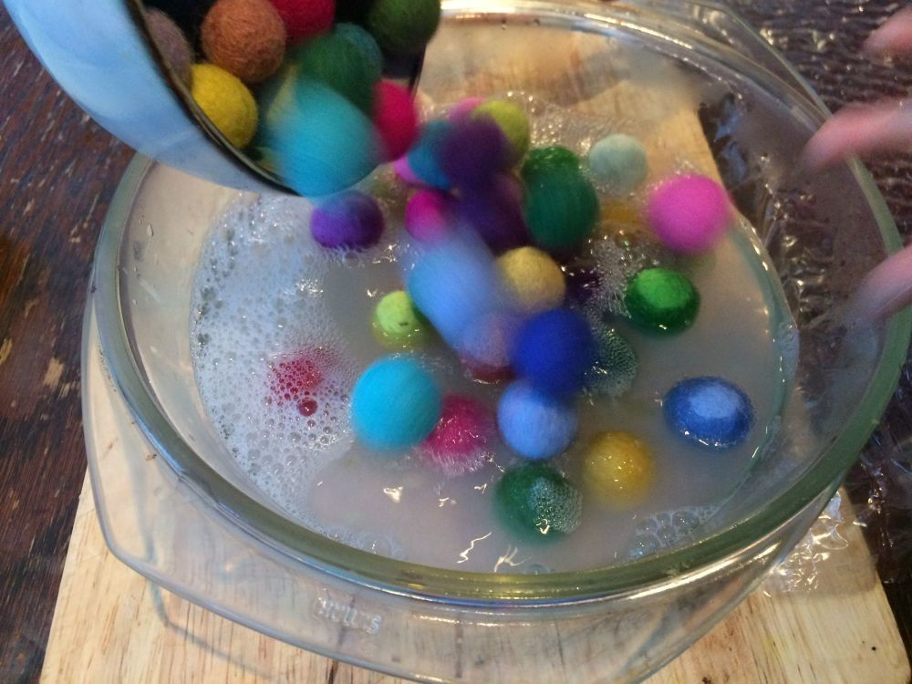 wet felting balls