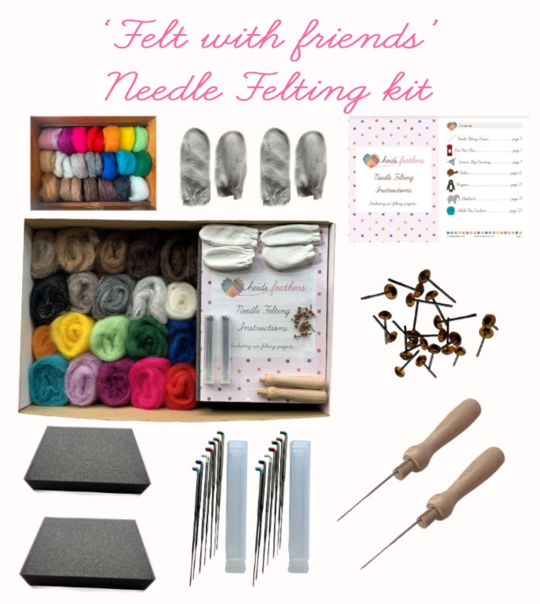 Needle Felting Kits Wool Felting Needle Tool Needle Felting Supplies Wool  Felting Supplies Needle Felting Tool Needle Felting Kits for Kids Needle