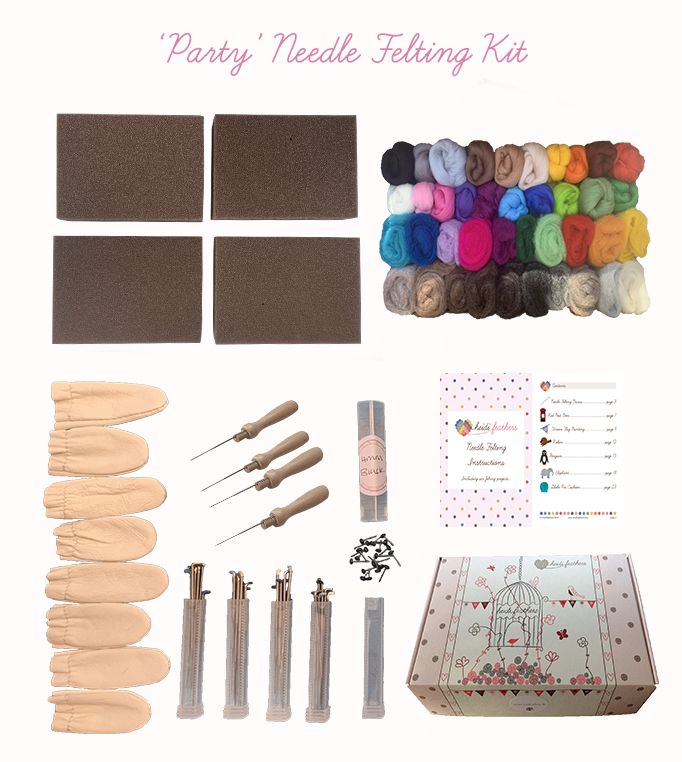 Filges Needle Felting Kit, Starter Kit Organic Wool - Alder & Alouette