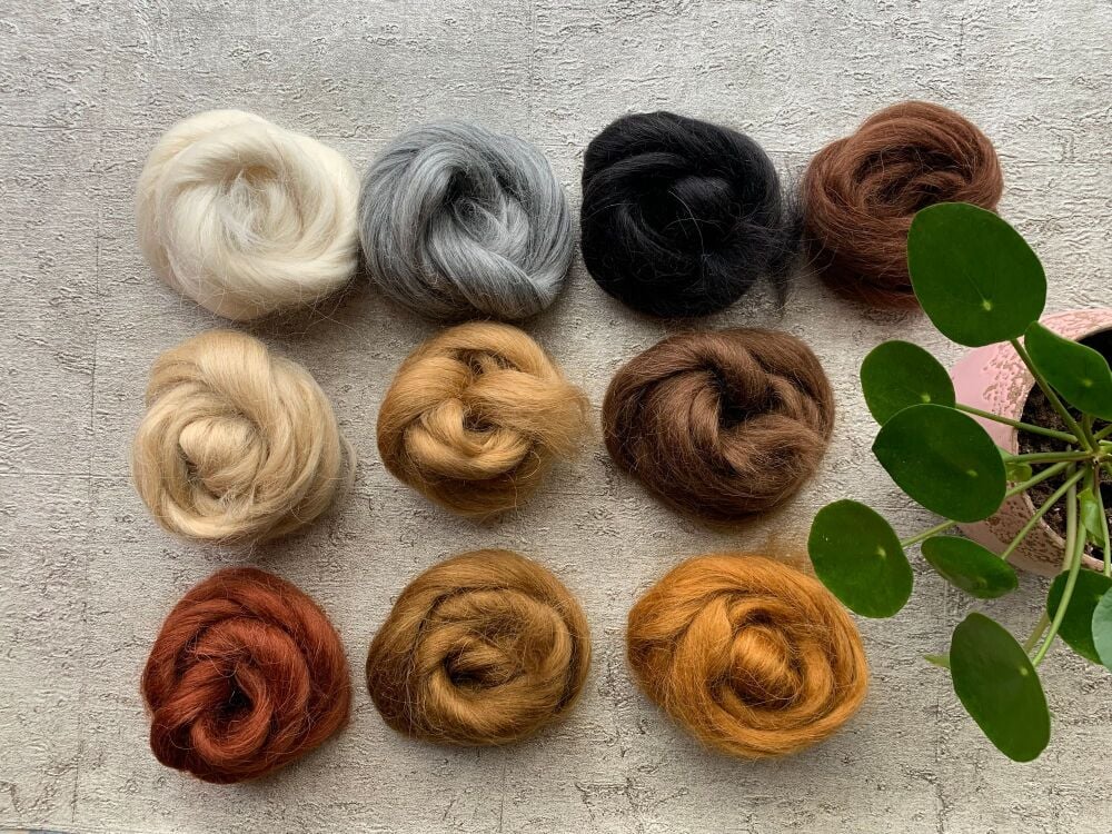 'Dolly Mix' - Mohair and Wool blend 10 Shade Mix - Large
