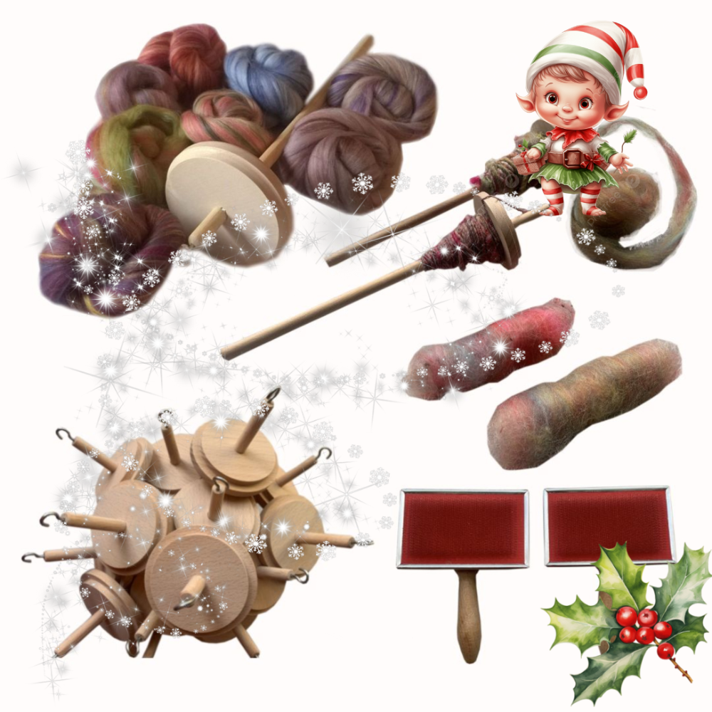 <!-- 007 -->Hand Carders, Spindles & Spinning Kits