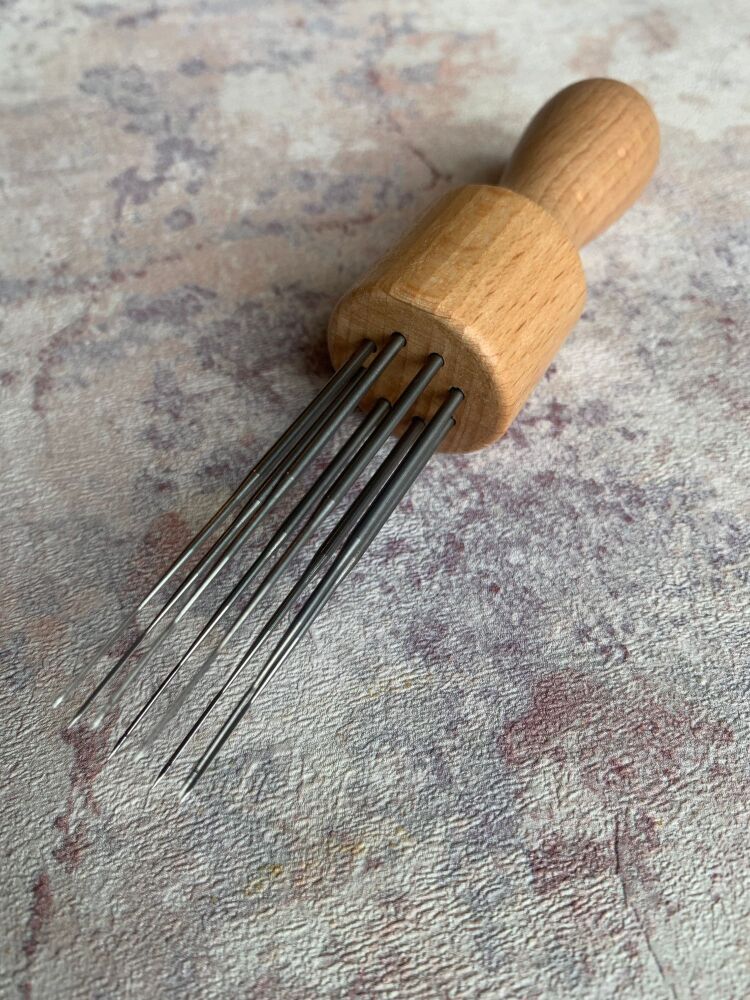 Beech Wood Wooden Felting Needle Handle - for up to 8 needles