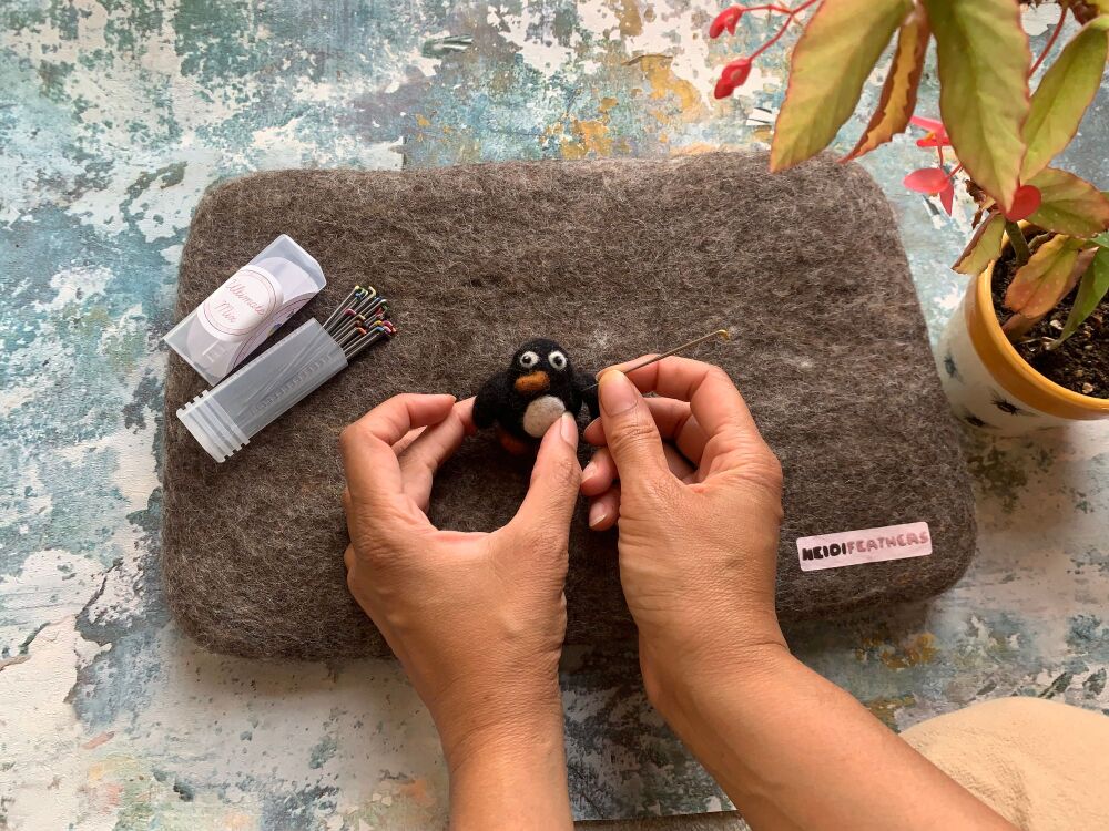 'Wholly Mammoth Mat' Handmade Pure Wool Needle Felting Mat - double sided