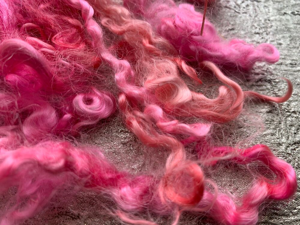 Pink Mohair Locks