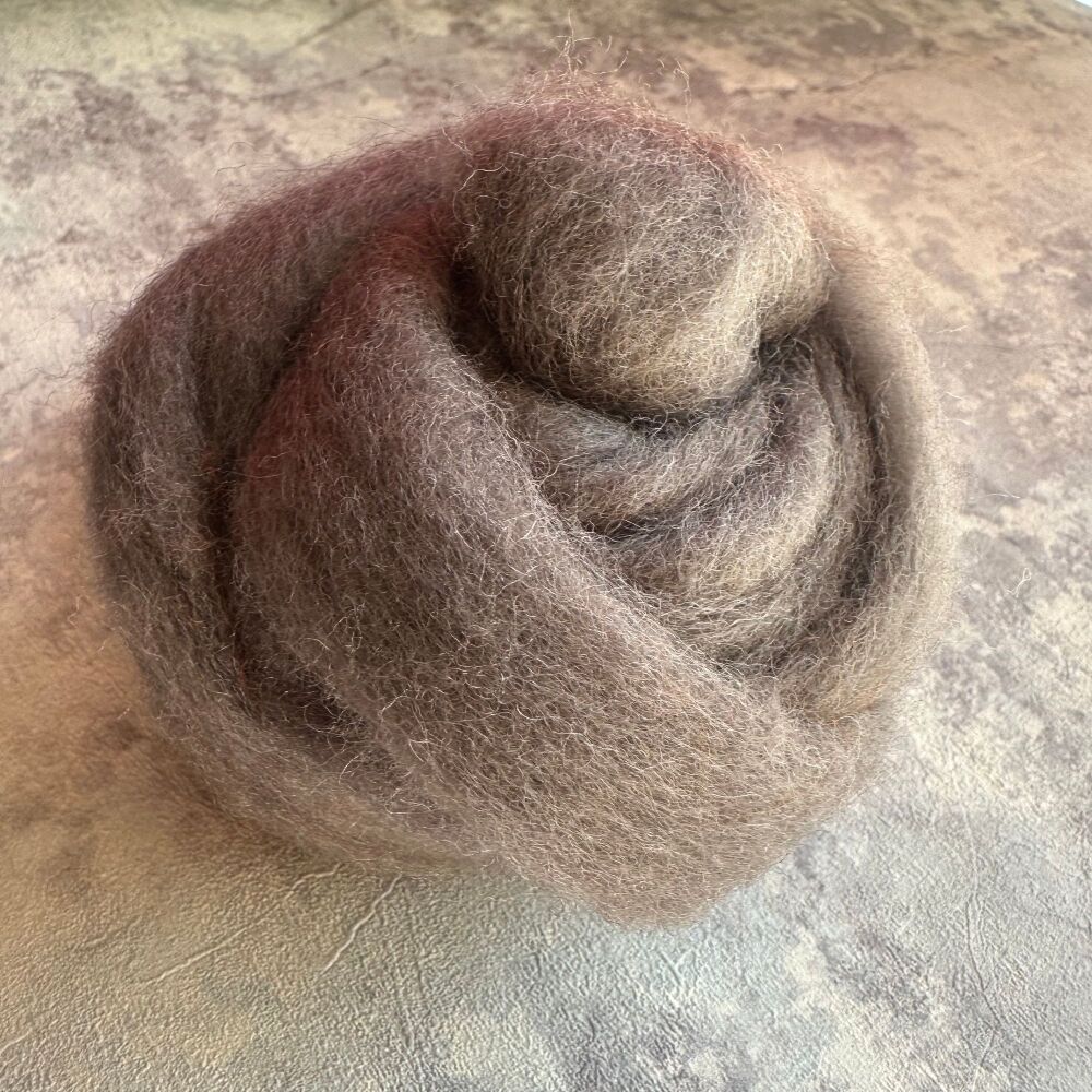 Carded Sliver - 'Rhino' - Mid grey