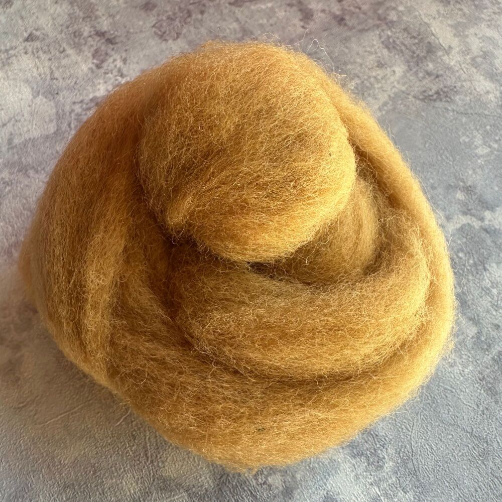 Carded Sliver - 'Highland cow' - Golden ginger