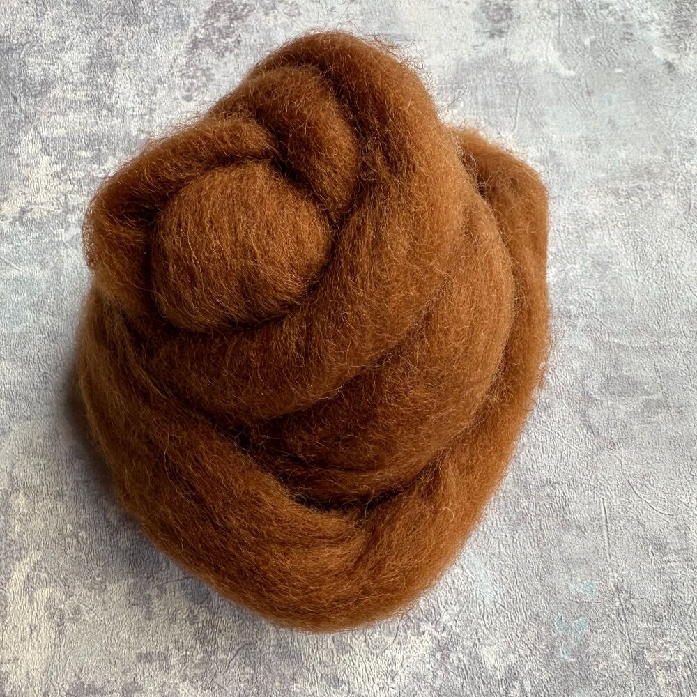 Carded Sliver - 'Puppy' - Rich brown