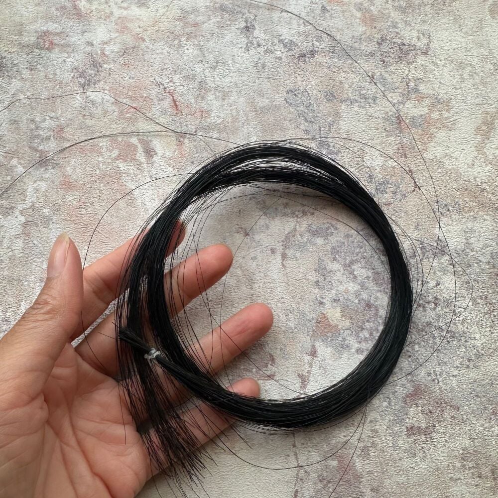 Extra large pack Whiskers & tails - Natural Black - Natural horse hair