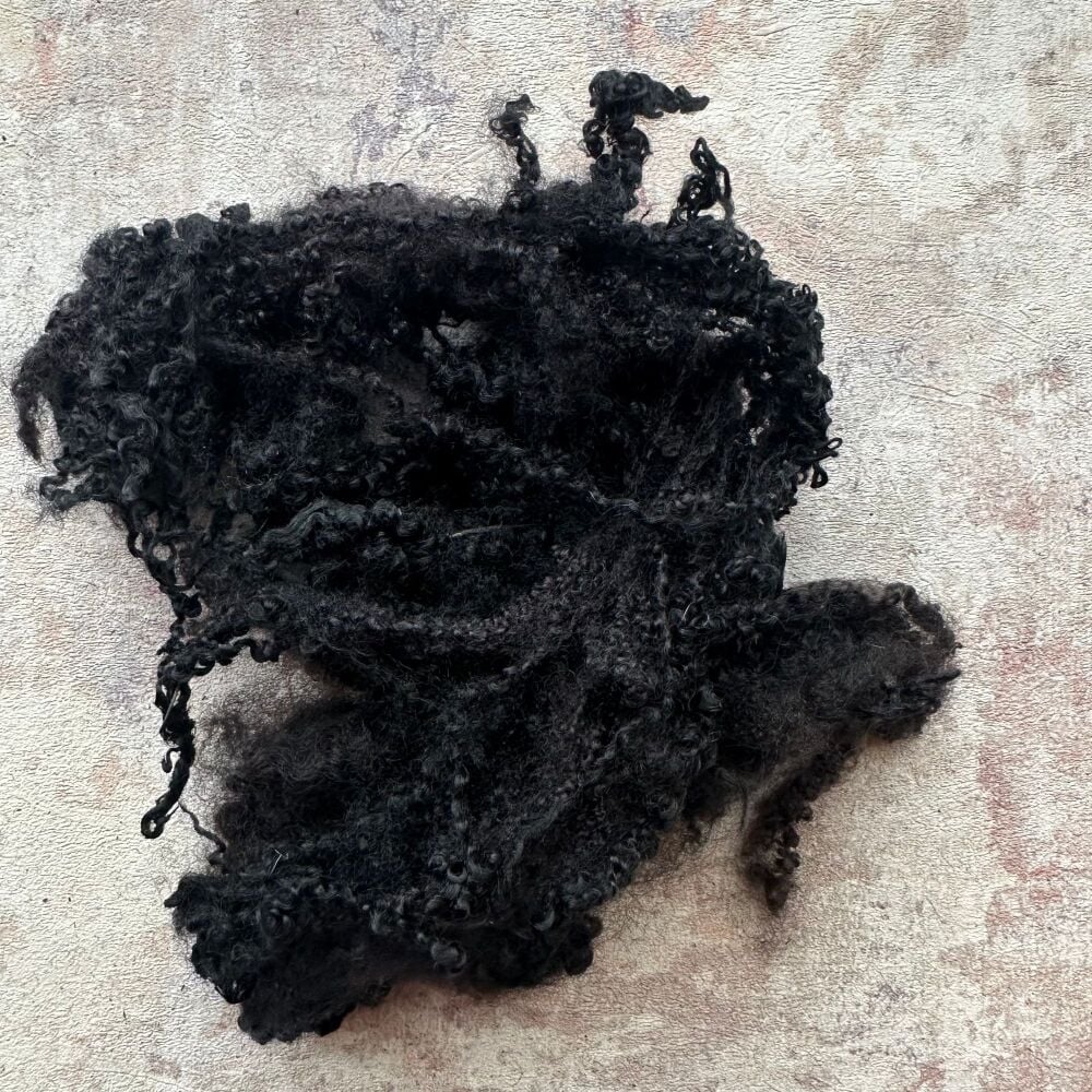 Blue Faced Leicester Locks - Dyed Black