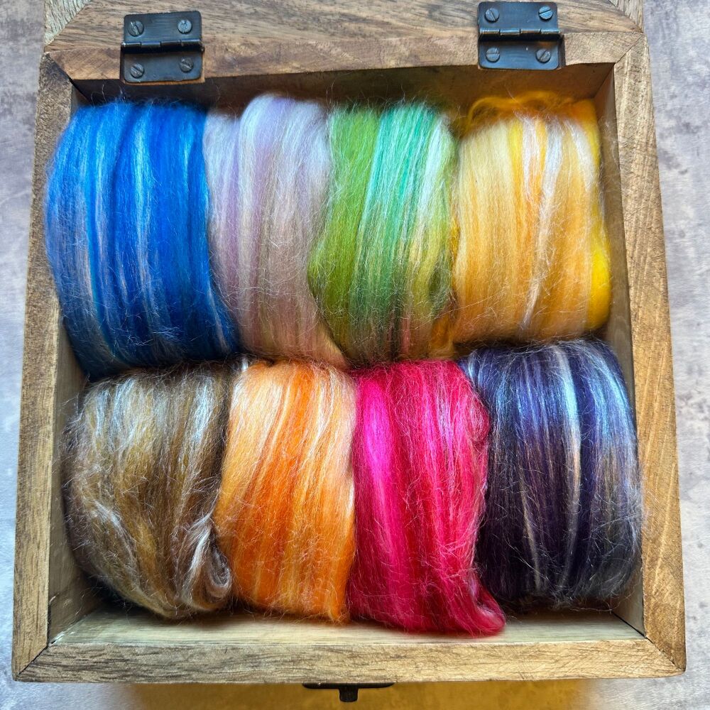 'Regal Mix' Tussah Silk & Merino Mixed Wool