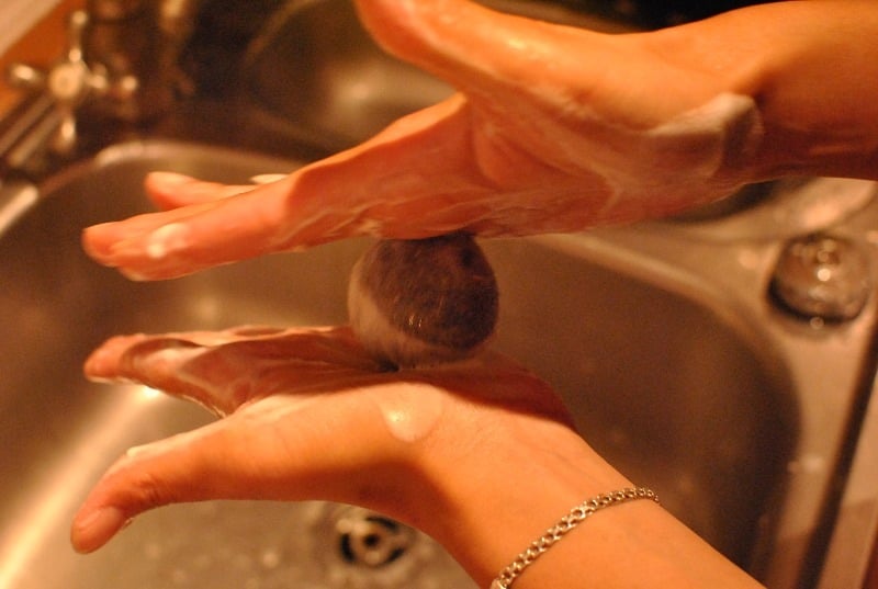 wet felting ball